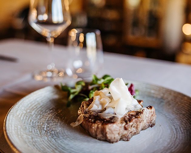 Piatto della cucina toscana del ristorante della Fattoria Il Palagio